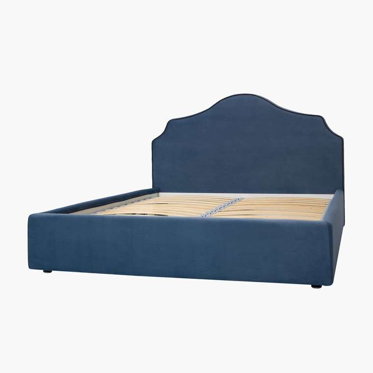 Кровать Bliss 180х200 темно-синего цвета с подъёмным механизмом