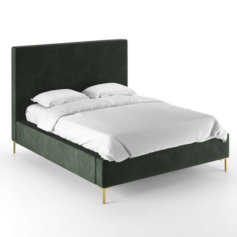 Кровать Kona 160х200 темно-зеленого цвета