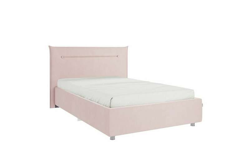 Кровать Альба 120х200 нежно-розового цвета без подъемного механизма