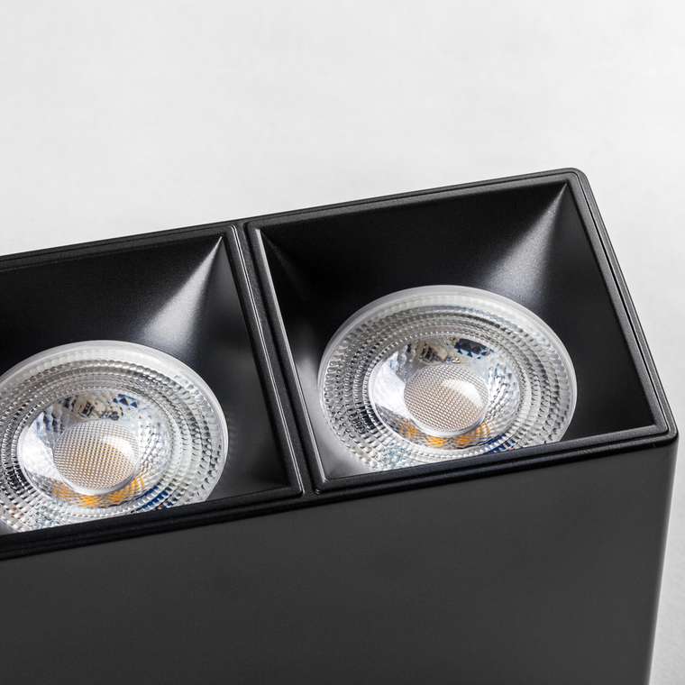 Рамка (светильник) PVC д/LED-модулей 941хх и LED-ламп D50мм RULLO 2x QUAD ЧЕРНЫЙ