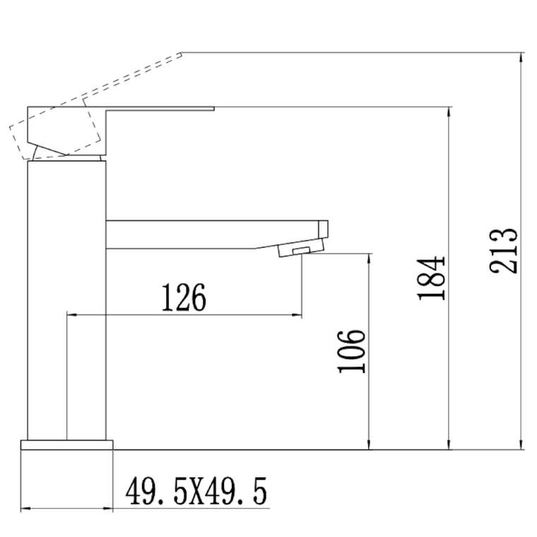 Смеситель для раковины Fmark FS8101C золотого цвета