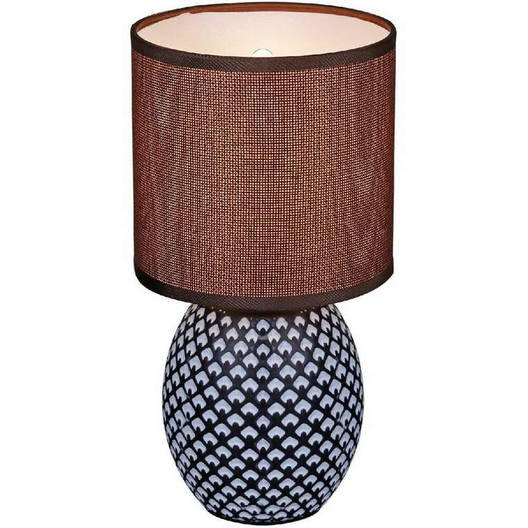 Настольная лампа 98401-0.7-01 DARK BROWN (ткань, цвет коричневый)