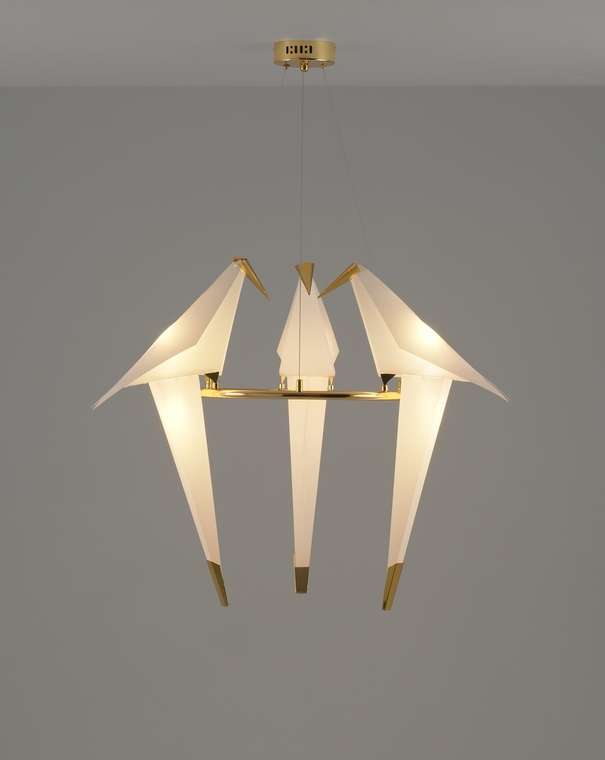 Подвесной светодиодный светильник Birds из металла и полирезина