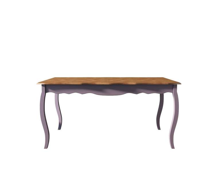 Раздвижной обеденный стол Leontina коричнево-лавандового цвета