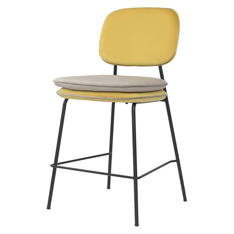 Полубарный стул Реа желто-бежевого цвета