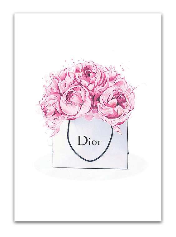 Постер "Dior peonies" А4