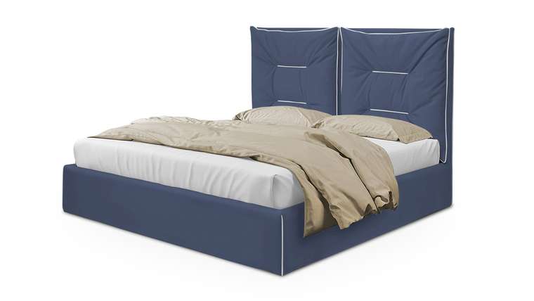 Кровать Миранда 160х200 синего цвета