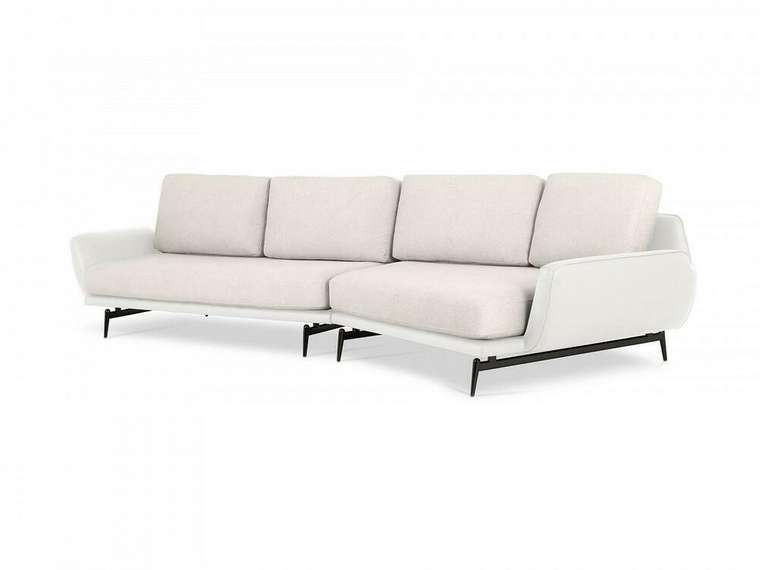 Угловой диван правый Ispani бело-бежевого цвета