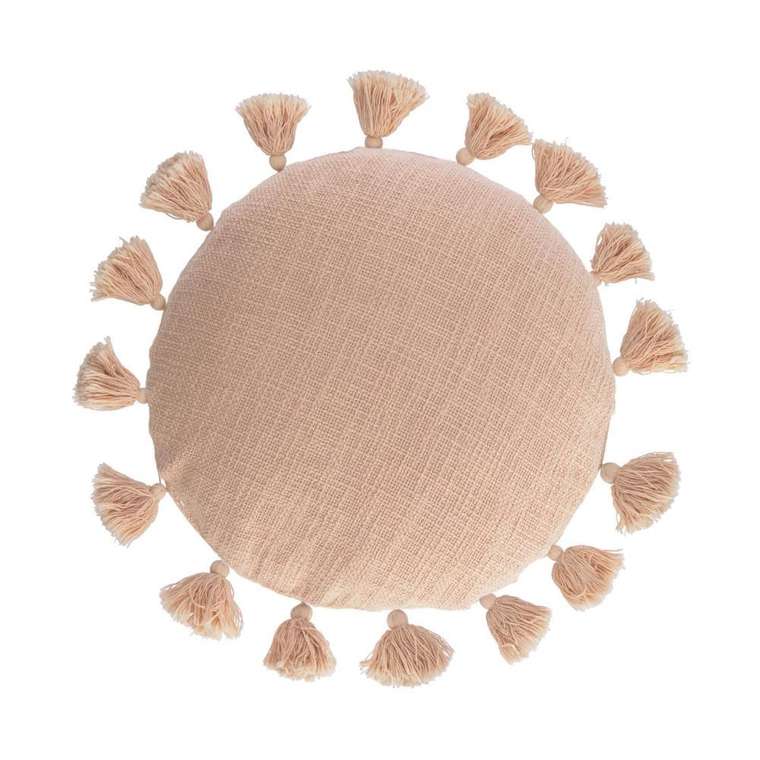 Чехол для подушки Chiarina диаметр 45 розового цвета 
