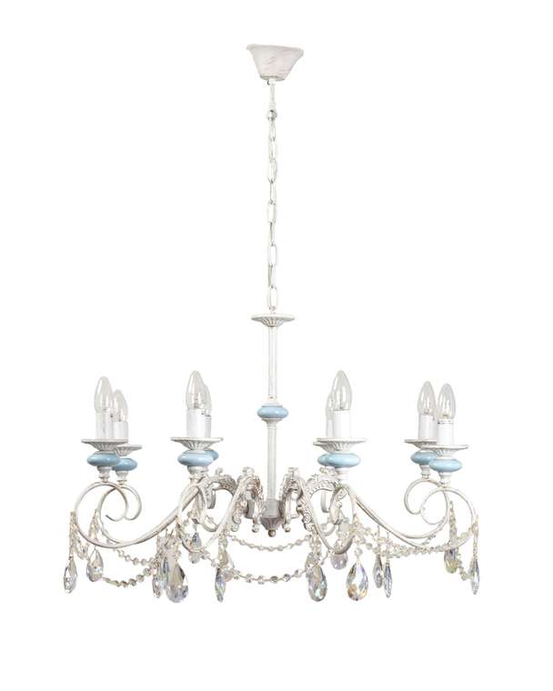 Подвесная люстра Christel L.8303-8CREAM/G (металл, цвет кремовый)