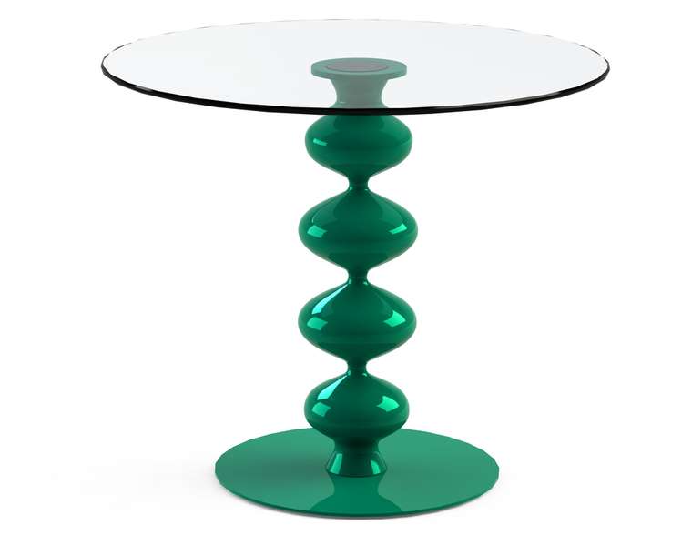  Стол обеденный "CRIADOR Green" со столешницей из закаленного стекла 