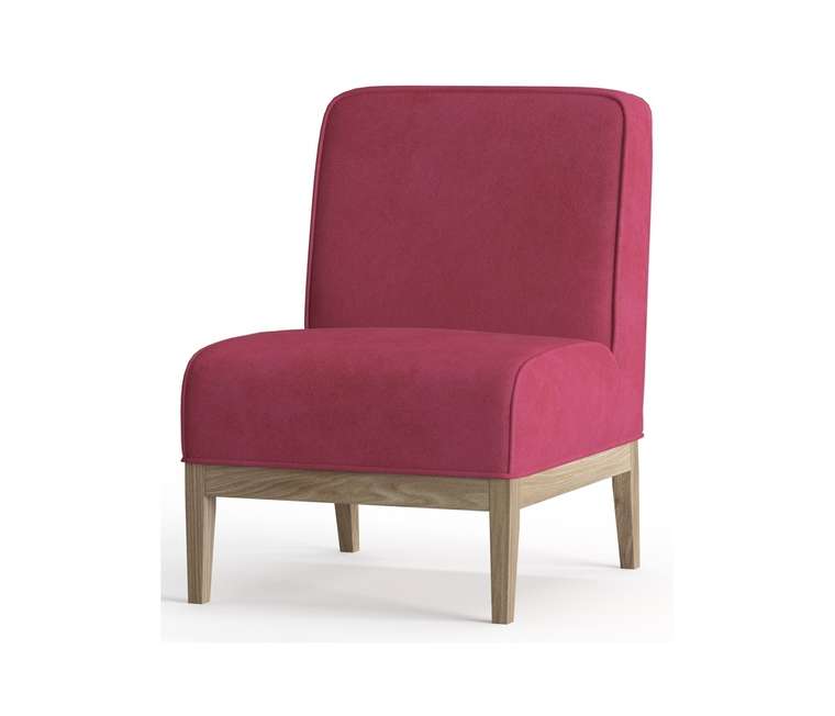 Кресло из велюра Арагорн цвета фуксия