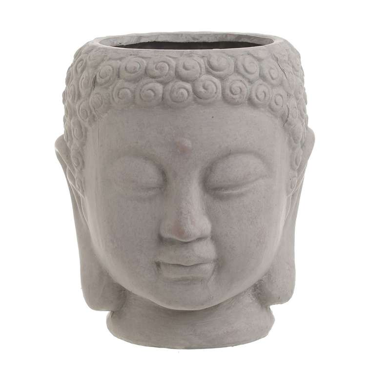 Декор настольный-кашпо Buddha серого цвета