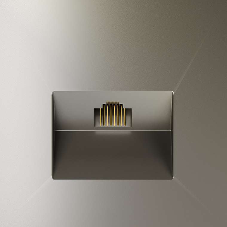 Розетка компьютерная встраиваемая VOLTUM S70 RJ45 кат.6, (шелк)