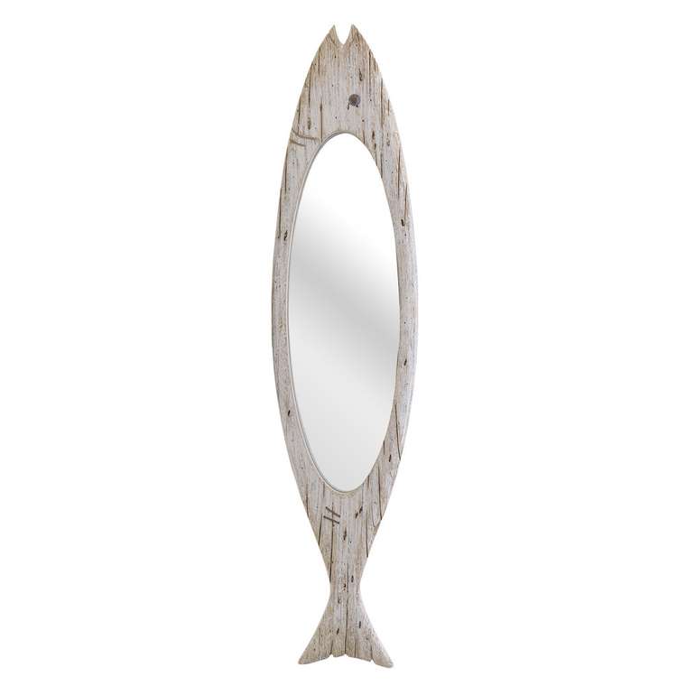Зеркало настенное с рамой из древесины 