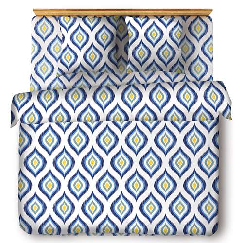 КПБ Традиция 'ПРОСТО КРАСИВЫЙ' евро, бязь, 100 % хлопок, пл. 125 гр./кв.м., 'Павлин основной'