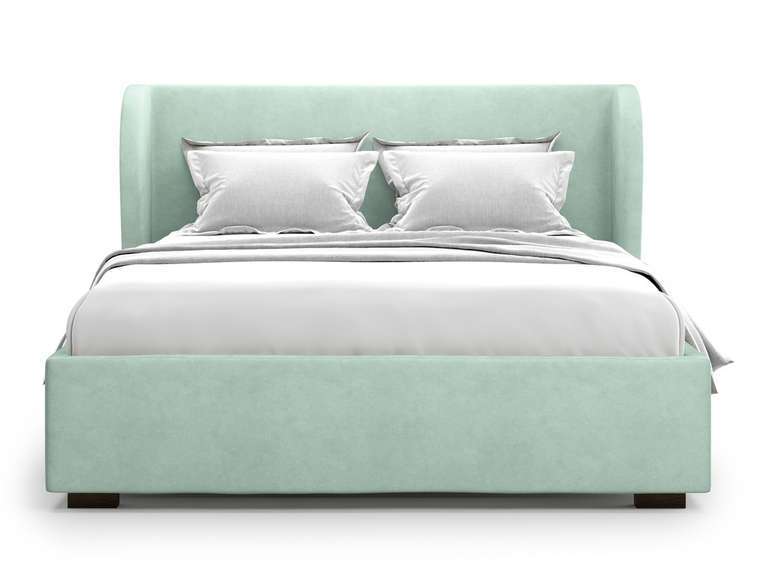 Кровать Tenno 160х200 мятного цвета с подъемным механизмом 