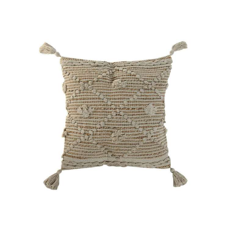 Подушка Boho 45х45 бежевого цвета