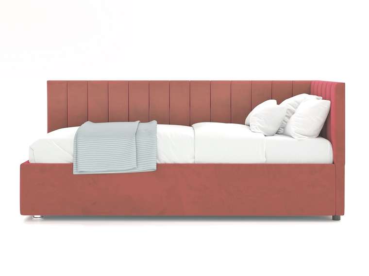 Кровать Negga Mellisa 90х200 красно-розового цвета с подъемным механизмом правая