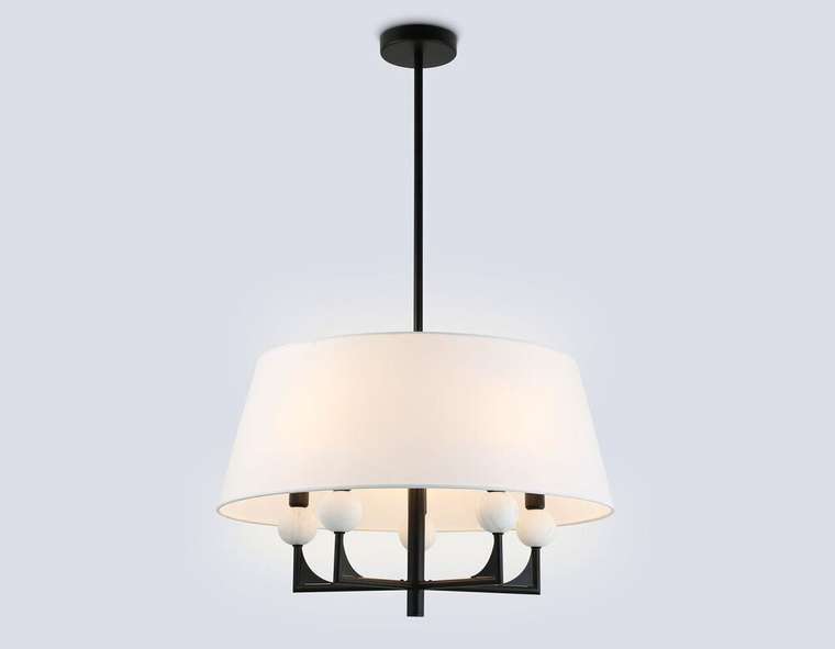 Люстра на штанге Classic LH75150 (ткань, цвет белый)