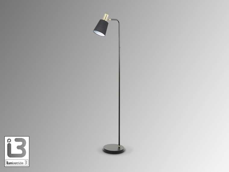 Gisela Торшер 1L черный-латунный