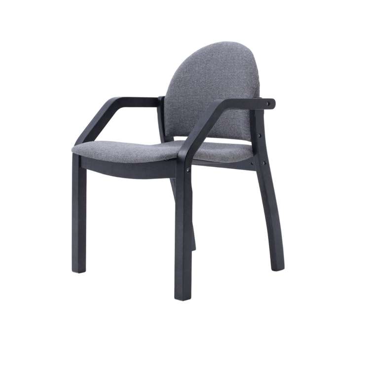 Стул-кресло Джуно черно-серого цвета