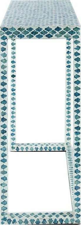 Консоль приставная из раковин устриц голубого цвета