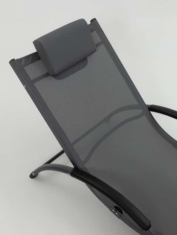 Шезлонг Даллас серого цвета