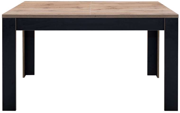 Раздвижной обеденный  стол Блэквуд черно-бежевого цвета