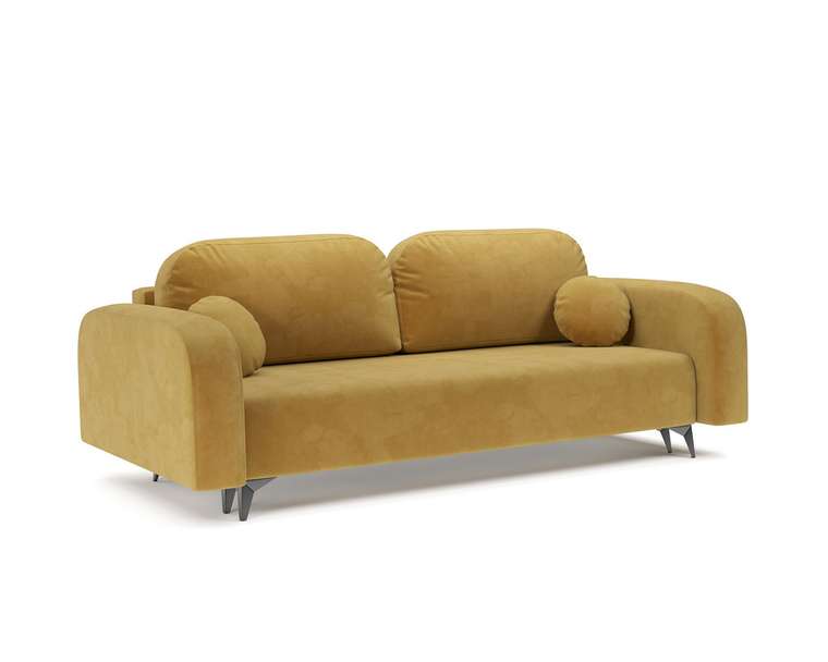 Прямой диван-кровать Цюрих желтого цвета