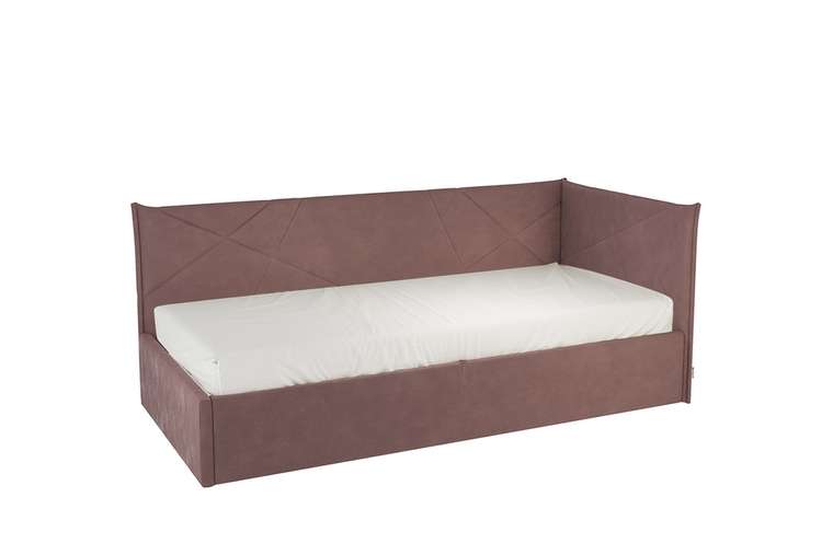 Кровать Квест 90х200 коричневого цвета с подъемным механизмом