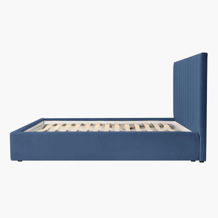 Кровать Vertical 200х200 синего цвета без подъёмного механизма