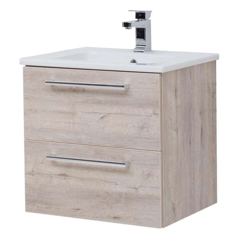 Тумба под раковину подвесная Dreja Gio 60 см, дуб кантри