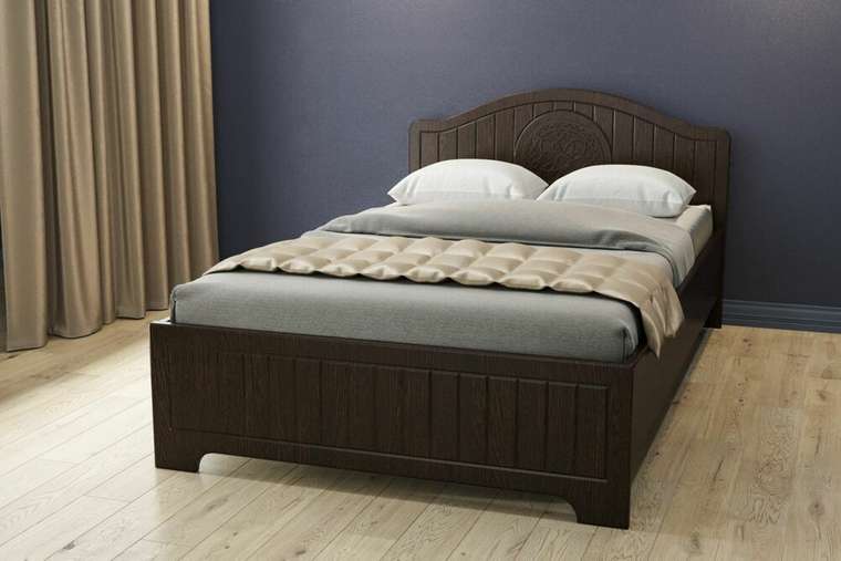 Кровать Монблан 120х200 темно-коричневого цвета