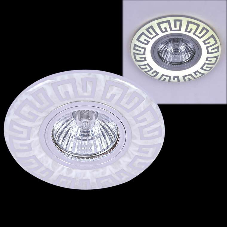 Встраиваемый светильник 09504-9.0-001MN MR16+LED3W WH/CR (полимер, цвет белый)