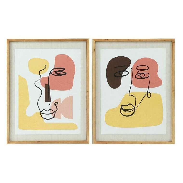Картина 55 x 2 x 70 cm Абстракция Скандинавский (2 штук)