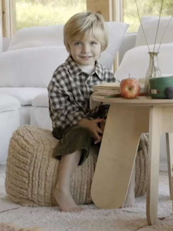 Подушка-пуф Стог сена бежевого цвета