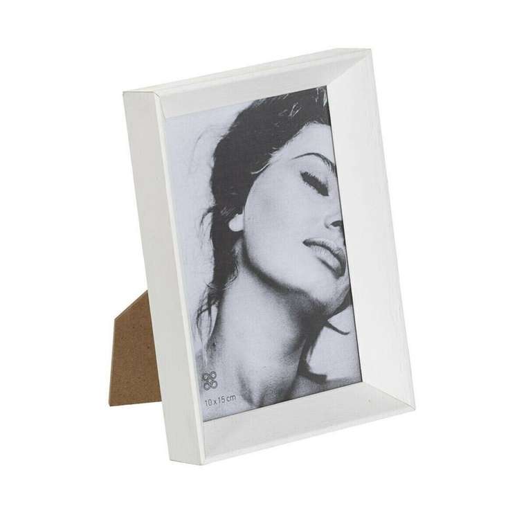 Фоторамка Белый Деревянный Стеклянный 12 x 2,5 x 17 cm