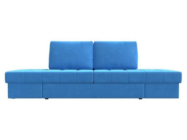 Прямой диван трансформер Сплит темно-голубого цвета