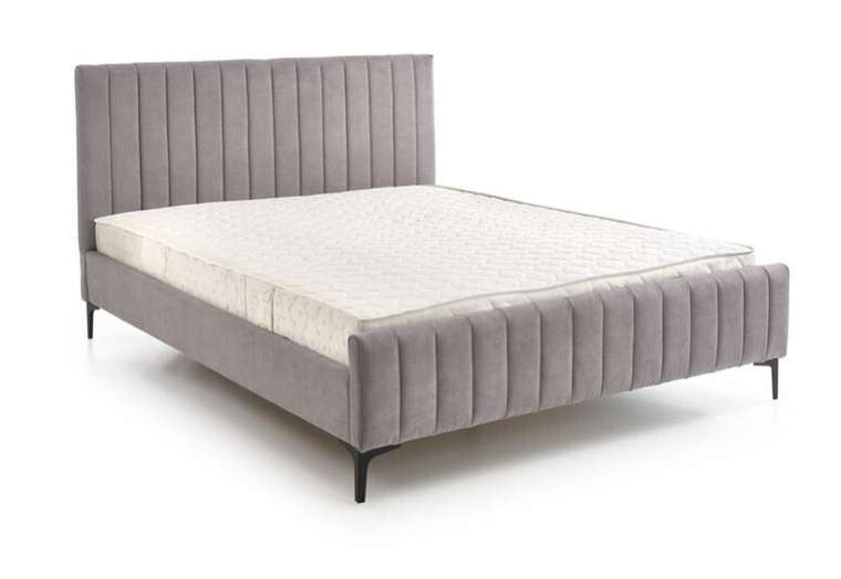 Кровать Francesca 160х200 светло-серого цвета без подъемного механизма