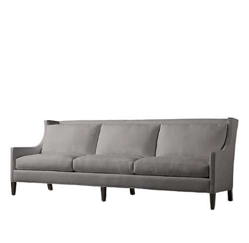 Диван Sloan Wingback 270 серого цвета