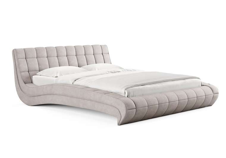Кровать Milano 180х200 бежево-серого цвета без основания и подъемного механизма