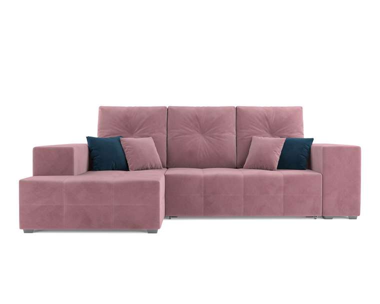 Угловой диван-кровать Монреаль пудрового цвета левый угол