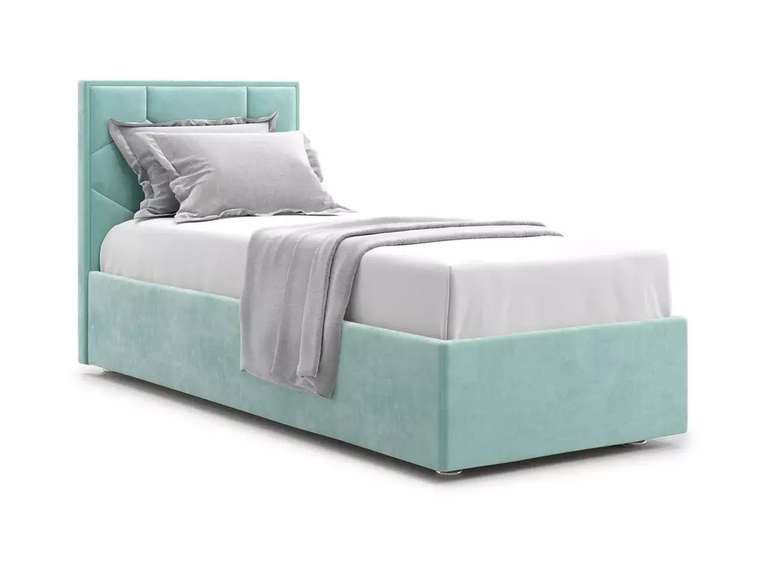Кровать Premium Milana 4 90х200 бирюзового цвета с подъемным механизмом