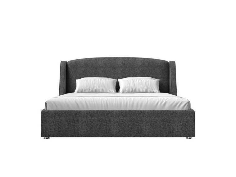 Кровать Лотос 180х200 серого цвета с подъемным механизмом