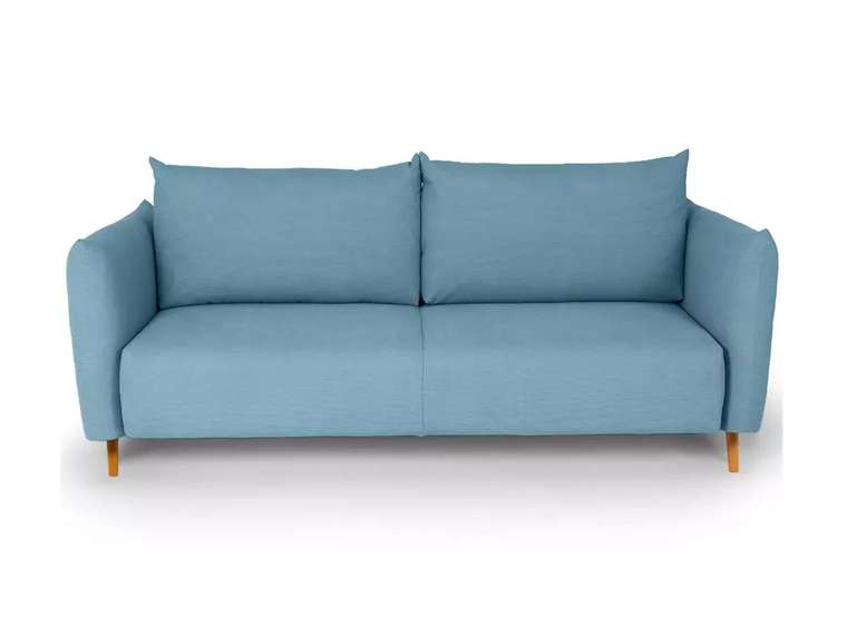 Диван-кровать Menfi голубого цвета с бежевыми ножками
