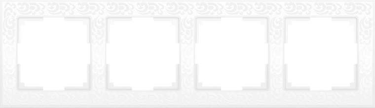 Рамка Flock на 4 поста белого цвета