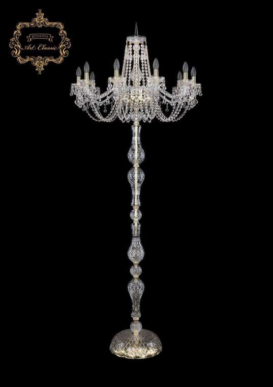 Хрустальный торшер под старину Art Classic 46327 13.26.10.300.h-210.Gd.B с подвесками