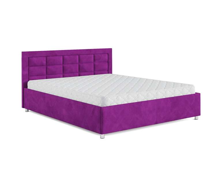 Кровать Версаль 160х190 фиолетового цвета с подъемным механизмом (микровельвет)