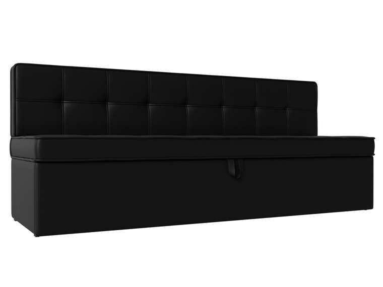 Диван-кровать Техас черного цвета (экокожа)